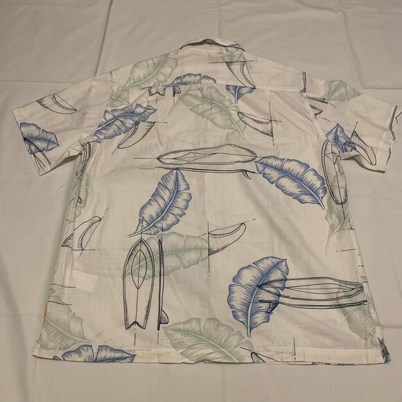 Waterman Quicksilver Short Sleeves Button Down shirt Nautical Ocean Surf XL - Picture 7 of 12